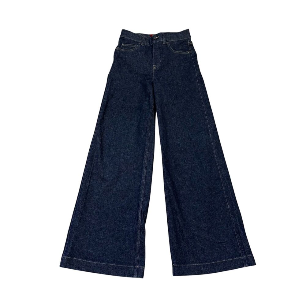 Spanx Pull On Wide Leg Jean in Undone Indigo Size S